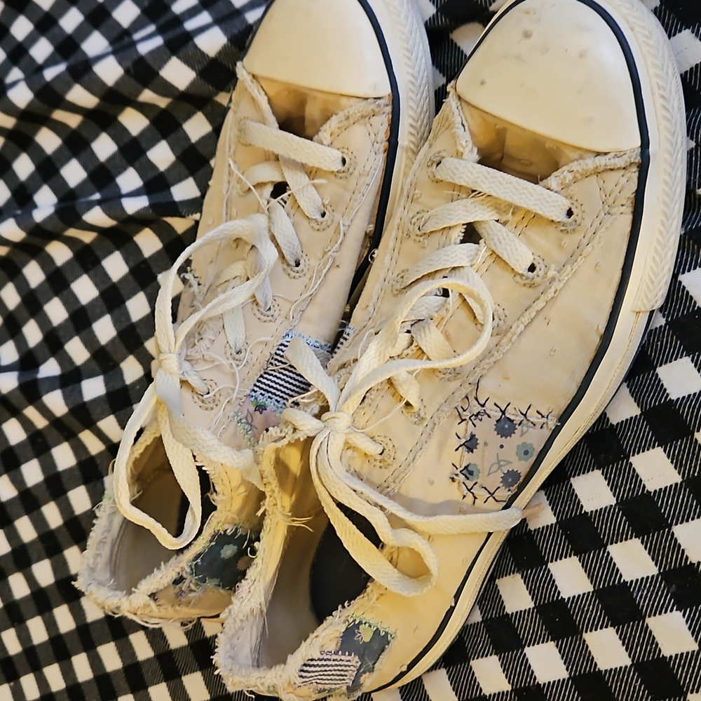Converse Patchwork Sneakers Size 9 - image 1